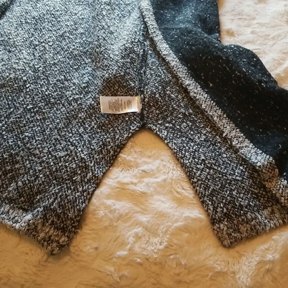 89th & Madison Sweater Cardigan Womens Size Large Black Whimsigoth Knit